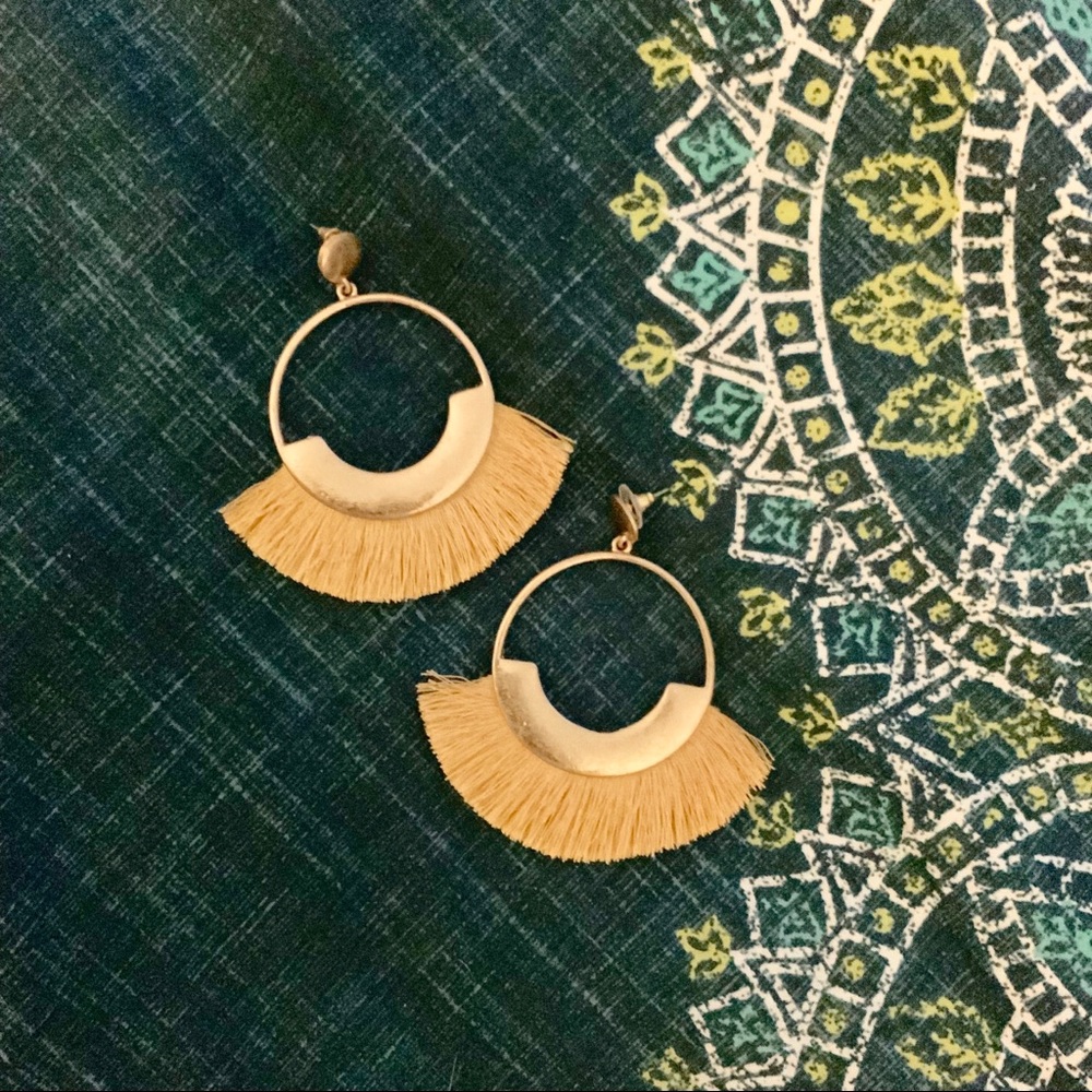 12th Tribe gold and yellow earrings